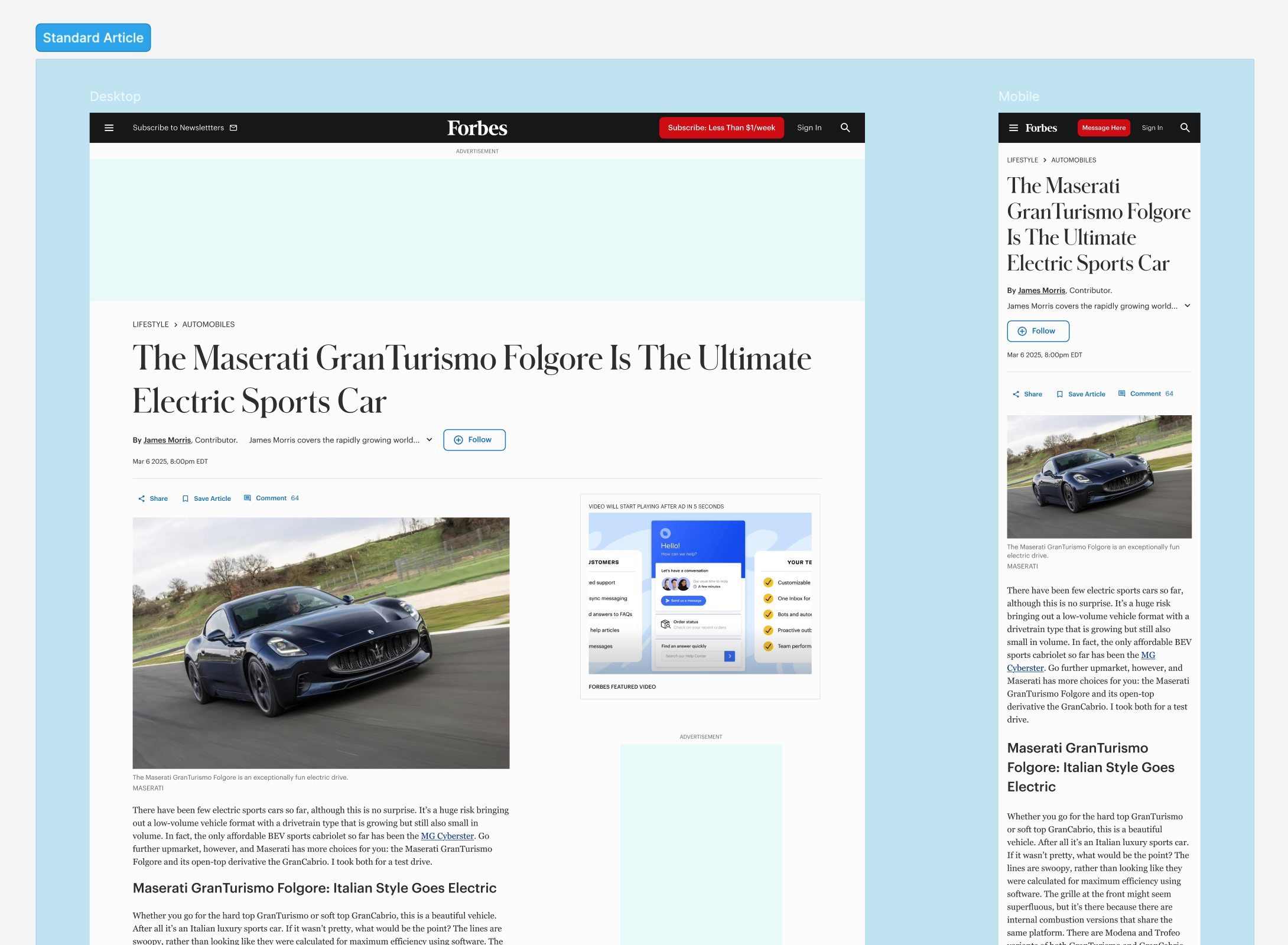 Image of article template mocks